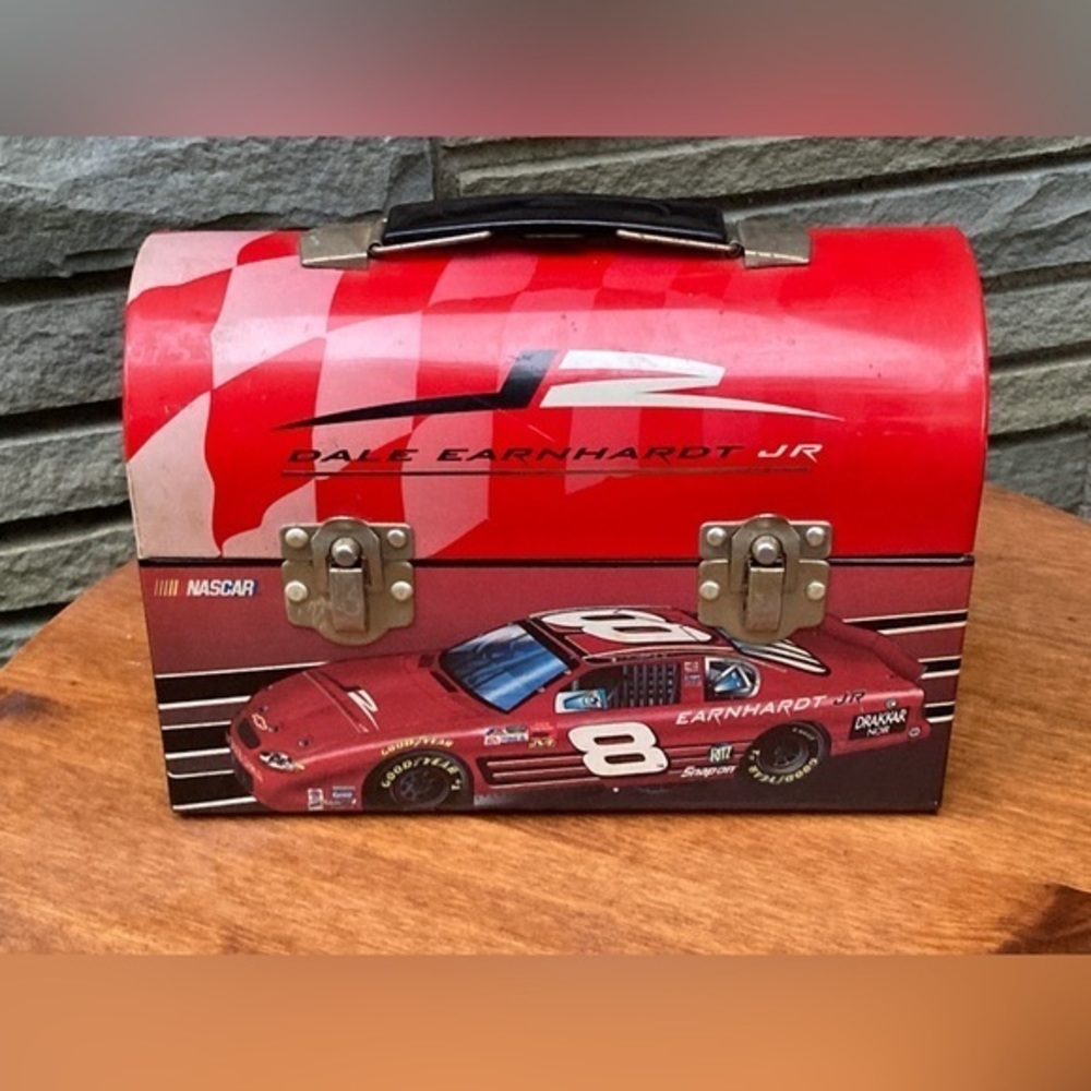 Vintage NASCAR Dale Earnhardt Jr metal lunch box